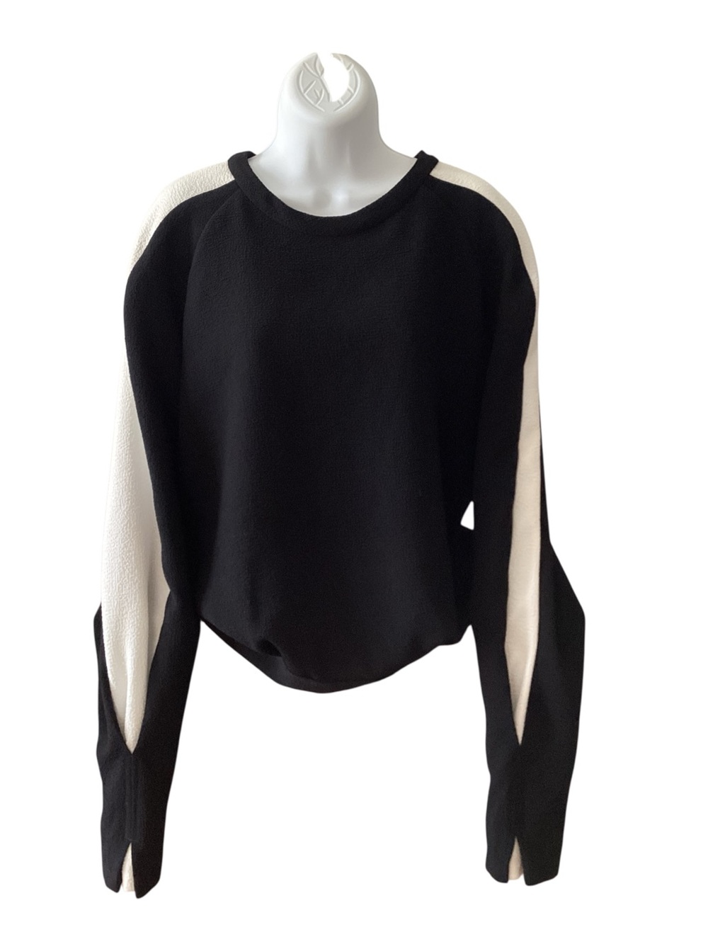 Rachel Comey New York Black White Stripe Long Sleeve Designer Basic Top Size M